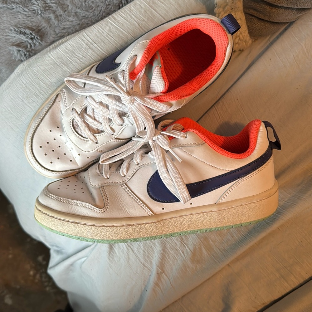 Women Nike Shoes Neon Orange Teal Purple White Size 7